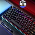thumbnail image 4 of EIMELI Clavier Mécanique Coloré à Rétroéclairage Respirant Filaire pour Jeu 104 Pcs de Boutons Clavier Noir, 4 of 7