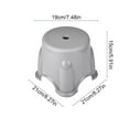 thumbnail image 3 of Gallickan Step Stool, Plastic Household Mini Chair, Lightweight Bathroom Kitchen Helper Kids Standing Aid, Gray, 3 of 6