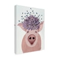 thumbnail image 2 of Fab Funky 'Pig and Lilac Flowers' Canvas Art, 2 of 3