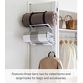 thumbnail image 3 of Yamazaki Home Over-the-Door Fitness Equipment Hanger, White, Steel, Supports 5.5 pounds, Over-the-Door, 3 of 7