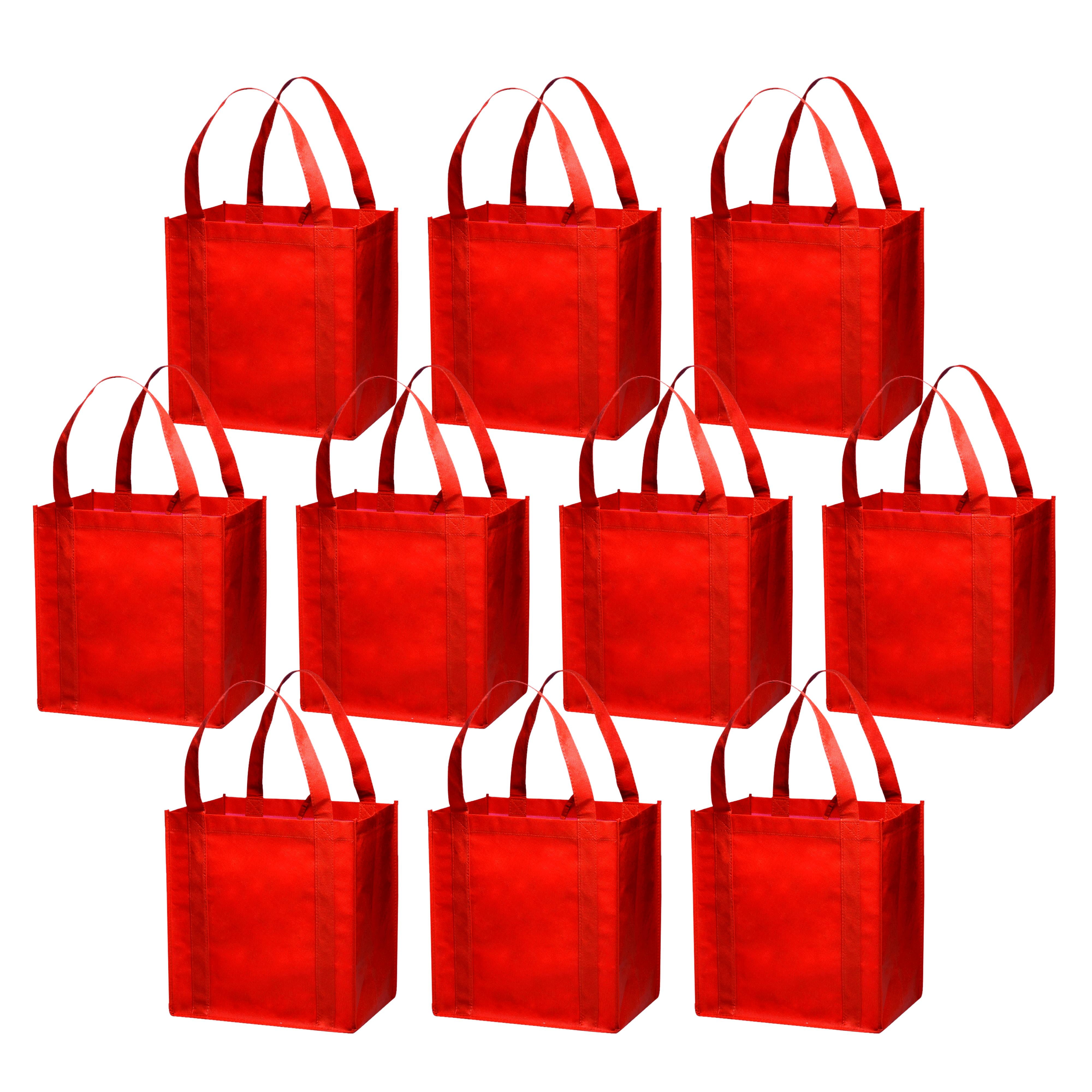 Saving Nature Red Paper Medium Retail Bag - with Handles - 10 x