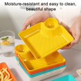 thumbnail image 3 of Dumpling Plate with Dipping Saucer Dish Non-slip Stackable for Snacks Desserts Sushi Tray, 3 of 10