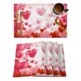 thumbnail image 2 of Valentine'S Day Love Balloon Illustration Table Runner For Kitchen Table Cover Home Decor Tablecloth 4/6 Pcs Placemats, 2 of 6