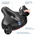 thumbnail image 3 of Reemplazo de sillín de bicicleta ancho | Cojín de asiento de bicicleta acolchado de espuma suave | Pelotas de goma amortiguadoras | Ajuste universal para bicicletas de interior y exterior, 3 of 6