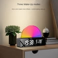 thumbnail image 5 of Despertador de Amanecer, Simulador de Amanecer con Luz de Despertador, LáMpara de Sol de Noche, Luz Multicolor con Cargador USB, Blanco, 5 of 5
