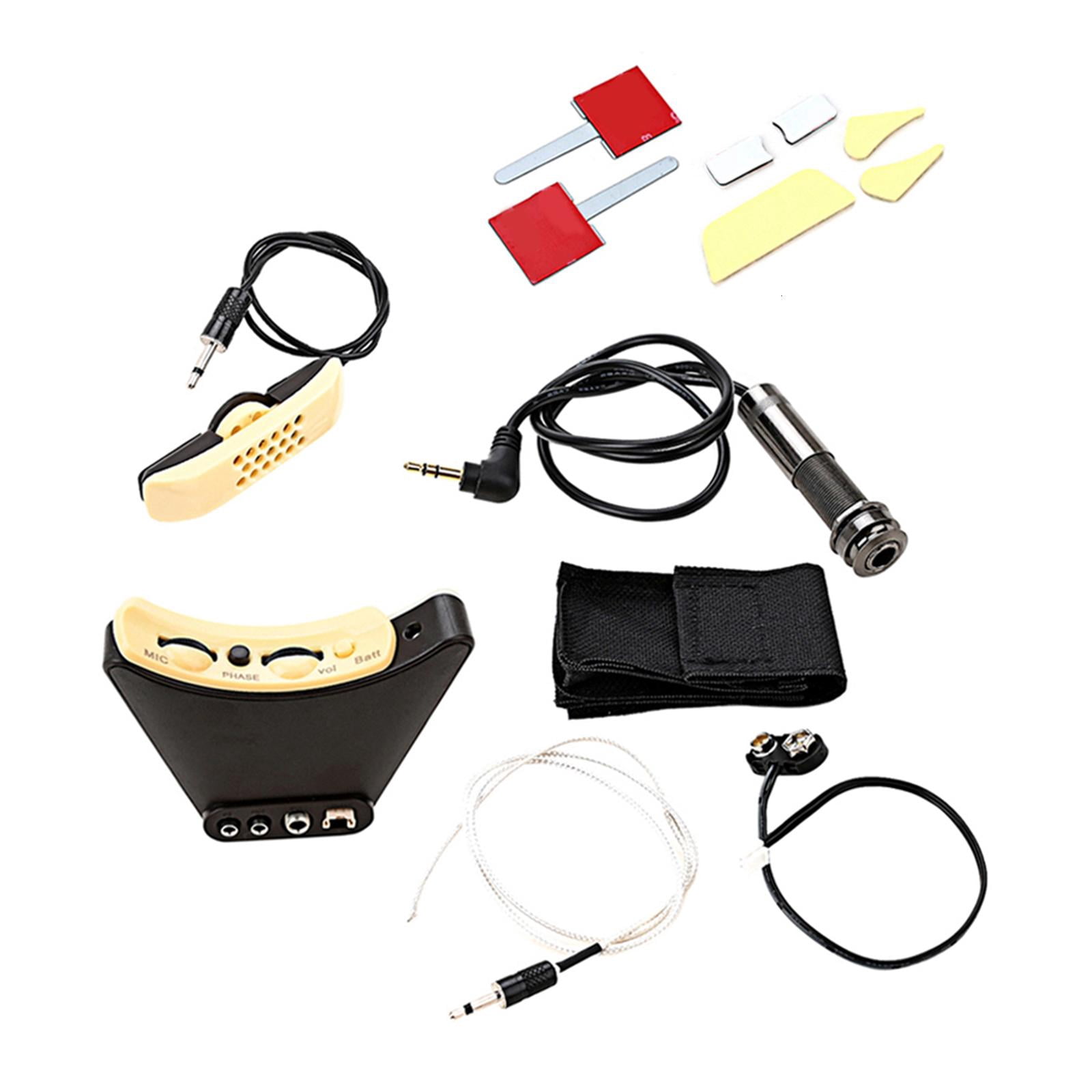 CEORPER Microphone Sound Hole Equalizers Piezo Pickup for Acoustic Folk Guitar Replacement Part Folk Acoustic Guitar Pickup