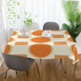 thumbnail image 3 of Yayeee Tablecloths 60" x 60" Rectangle Wrinkle Resistant Party Table Cover, Orange Geometric Pattern, 3 of 8