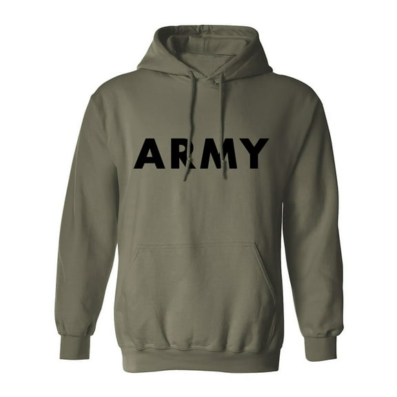 ARMY Hooded Sweatshirt in Military Green