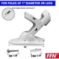 thumbnail image 2 of FFN Gray Flag Pole Holder Bracket Mount with 2 Positions, Great Aluminum Flagpole Mounts for 3x5ft Flags, Comes with Three Screws and Plastic Wall Anchors, 2 of 2