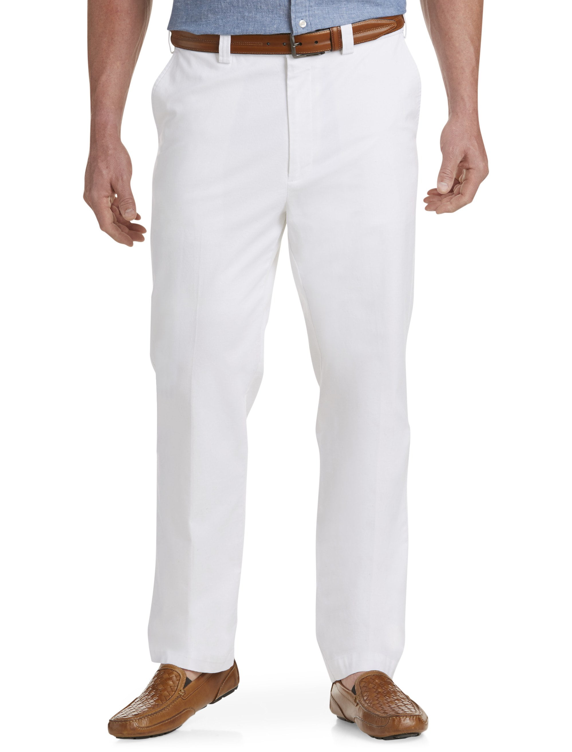 Oak Hill by DXL Big and Tall Straight-Fit Waist-Relaxer Stretch Twill Pants 