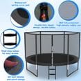 thumbnail image 3 of Cochan 8FT Trampoline with Net for 2-3 Kids, Heavy Duty Outdoor Trampoline with Sprinkler and Lights, Enclosure, Ladder, 800LBS Weight Capacity, Birthday Gift, Easy Assembly, 3 of 8
