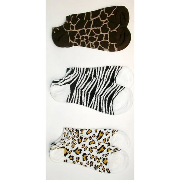 Animal No-Shows Socks 3-Pair Pack