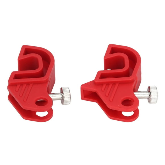 2-Pack Universal Nylon PA Circuit Breaker Lockout Devices - Insulated, Erosion & Temperature Resistant (-50℃ to +177℃) Safety Locks with Tool-Free Self-Locking Mechanism & Fastening Screws for Power