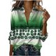 thumbnail image 1 of Tops de Manga Larga de las Mujeres Casual con Impresión Unisex Del Día de San Patricio, Blusa de Cuello Giratoria con Botones para el Uso Diario, 1 of 8