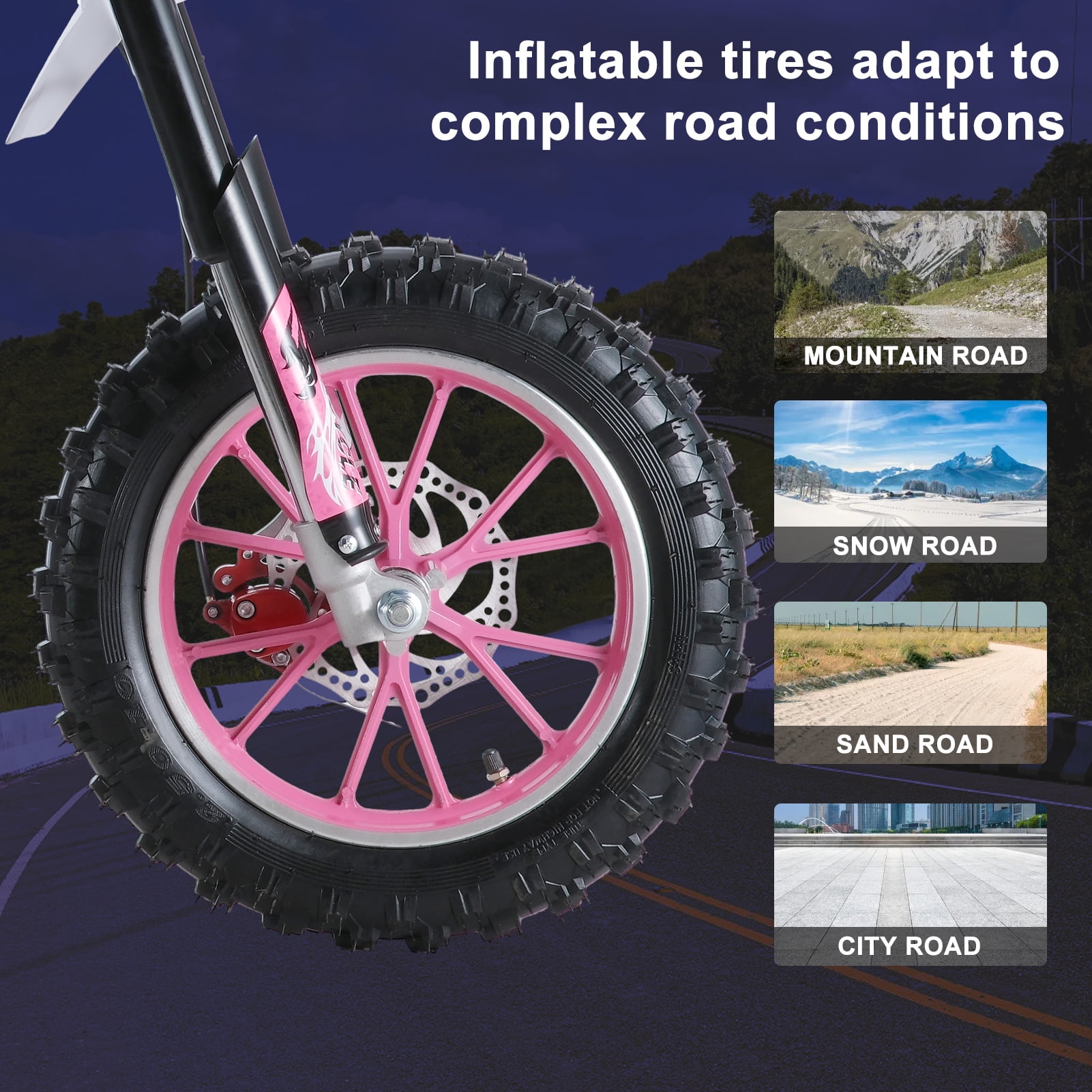 Mohsoe Enhanced 49CC 2-Stroke Dirt Bike, 25MPH Motor, Larger Fuel Tank & Upgraded Frame for Better Stability