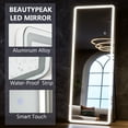 thumbnail image 6 of BEAUTYPEAK 68" x 26" LED Rectangular Full Length Mirror Standing Floor Mirror with Safe Corners,White, 6 of 7