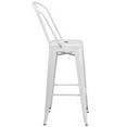 thumbnail image 4 of Home Square 30" Metal Steel Bar Stool in White Finish - Set of 2, 4 of 5