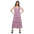 thumbnail image 1 of Moomaya Cotton V Neck Sleeveless Long maxi Dress Spaghetti Strap Casual Clothing, 1 of 6