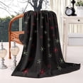 thumbnail image 2 of Black Christmas Star Pattern Blanket,Comfortable Soft Lamb Wool Throw Blanket,All Season,Warm Lightweight Blankets for Sofa Bed Couch Living Room Chair,60"x80", 2 of 4