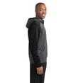 thumbnail image 3 of Sport-Tek Tech Fleece Colorblock 1/4 Zip Hooded Sweatshirt-XS (Graphite Heather/ Black), 3 of 6