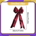 thumbnail image 3 of Christmas Bow Ornaments, 19.69X11.81" Large Pre‑Tied Velvet Holiday Bows, Gold‑Edge Trim Xmas Bows with Long Streamers, Velvet Hanging Bow Decorations, Layered Bow Embellishments, Decorative Bow, 3 of 7