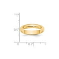 thumbnail image 2 of 14k Yellow Gold Solid Polished Half Round 4mm Half-Round Wedding Band Ring Size 10.5 Wedding Band for Women and Men, 2 of 2