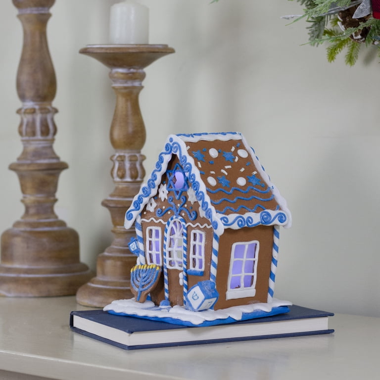 Kurt Adler LED Hanukkah Gingerbread House, 7 Inches photo 5