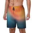 thumbnail image 1 of Fotbe yellow orange and teal Traje de Baño para Hombre – Shorts de Natación de Secado Rápido con Forro y Bolsillos-Large, 1 of 6