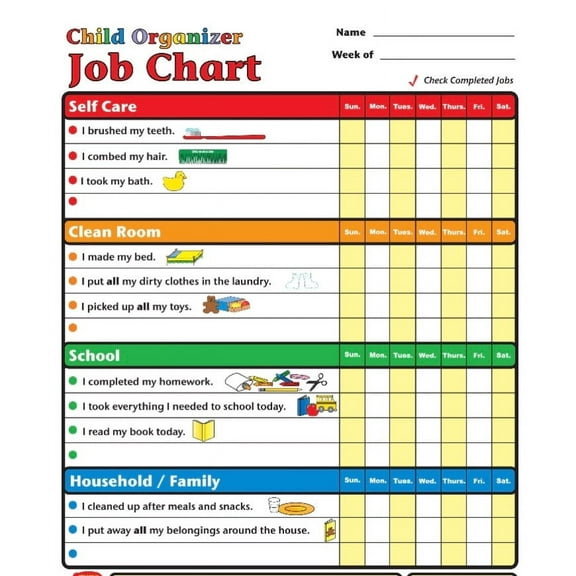 SHAPES ETC. Job Chart - Child Organizer