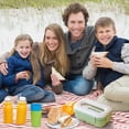 thumbnail image 6 of FastXmas Bento Box Adult, 34oz All-in-One Plastic Lunch Box Food Containers with Utensils, BPA-Free Leak-Proof 2-Compartment Meal Prep Container Microwave and Dishwasher Safe for Office Travel, 6 of 6