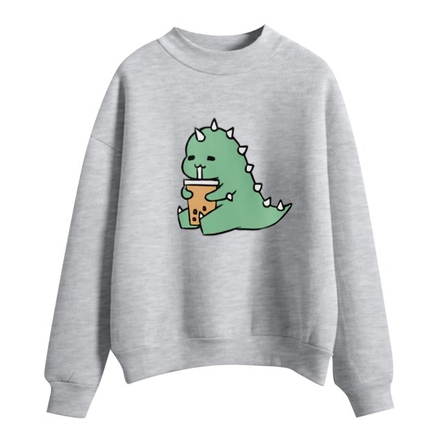 IROINID Rabais Womens Winter Clothes Chandails à Capuche Winter Chemises Aguichant Col Rond Manches Longues Hauts Imprimés Blouse Régulière, Gris