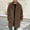001 Brown, variant on Mens Faux Fur Coat Winter Long Fleece Jacket Fluffy Lapel Long Sleeve Parka Warm Open Front Cardigan Overcoat