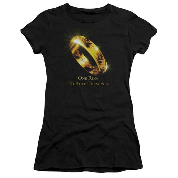 Lord of the Rings One Ring S/S Junior Women's T-Shirt Sheer Black