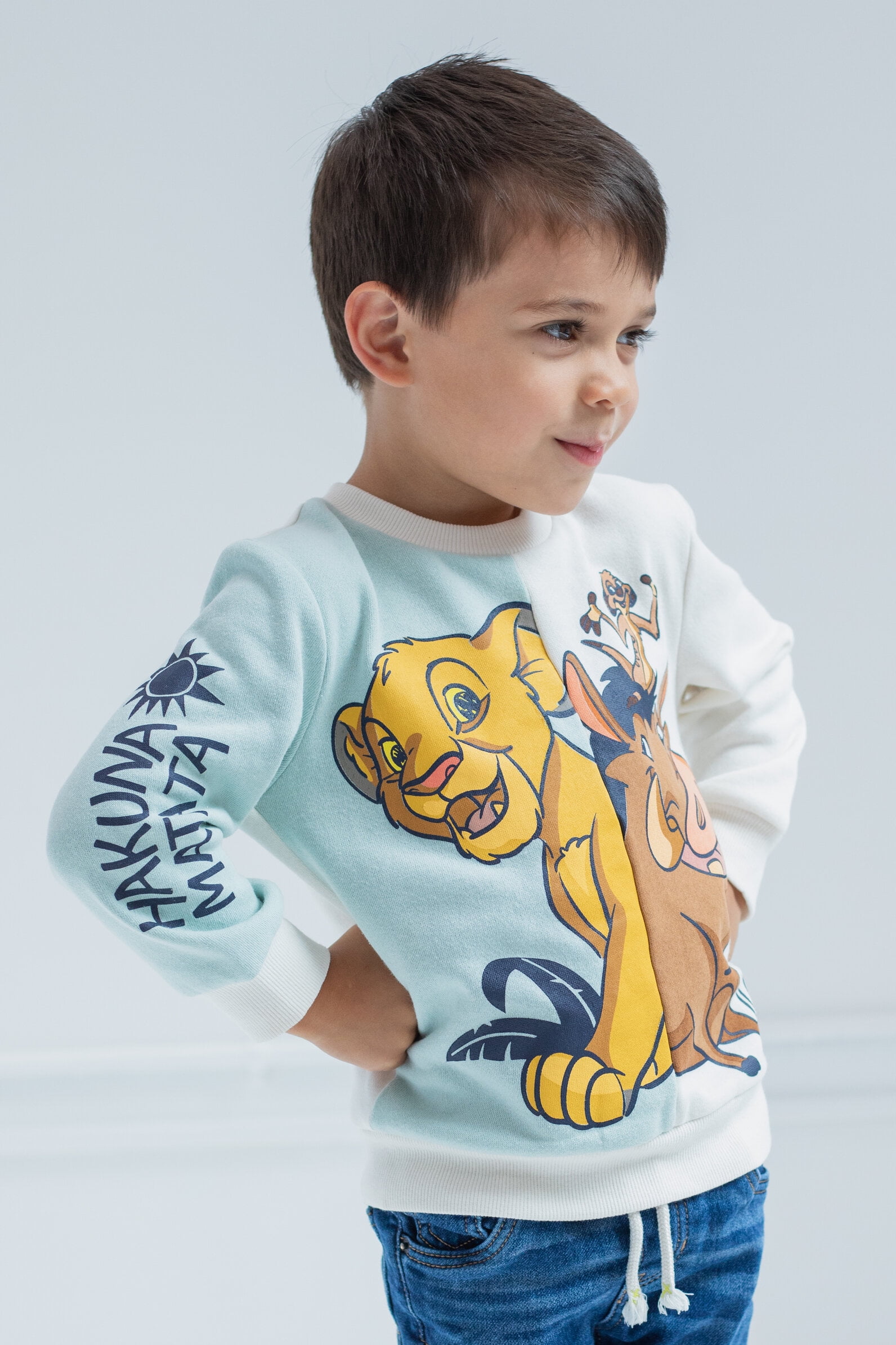 Timon Sweatshirt Disney Boys Pumbaa Simba Big 10-12 King Lion