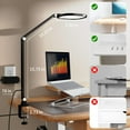 thumbnail image 2 of LitONES 2 Packs Led Desk Lamps for Home Office, 1200LM Dimmable Clamp-on Desktop Light, Adjustable Swing Arm Ring Light with Stand, Memory & Timer Function, Eye-Caring Design, 2 of 7