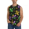 thumbnail image 1 of Fotbe Mardi Gras Carnival4 Men's Camiseta sin Mangas Estampada para Hombres, Playera Casual para Gimnasio, Entrenamiento, Playa-Medium, 1 of 7