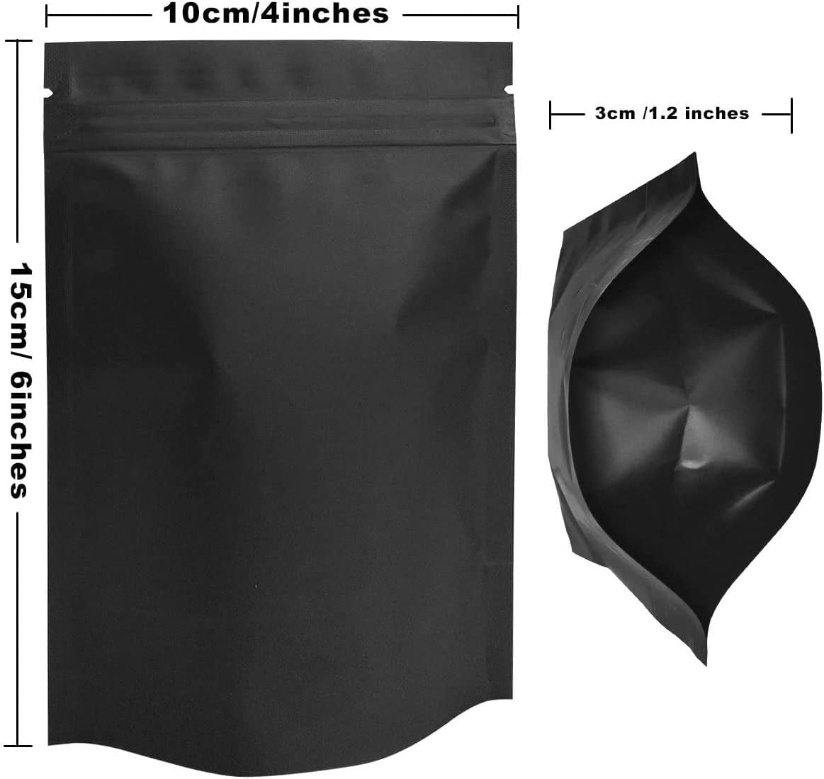 Black Mylar Bags 28g Smell Proof Packaging 14cm x 20cm