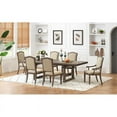 thumbnail image 7 of Treasure Trove Sussex Brown Wood Upholstered Dining Chairs - Set of 2, 7 of 7