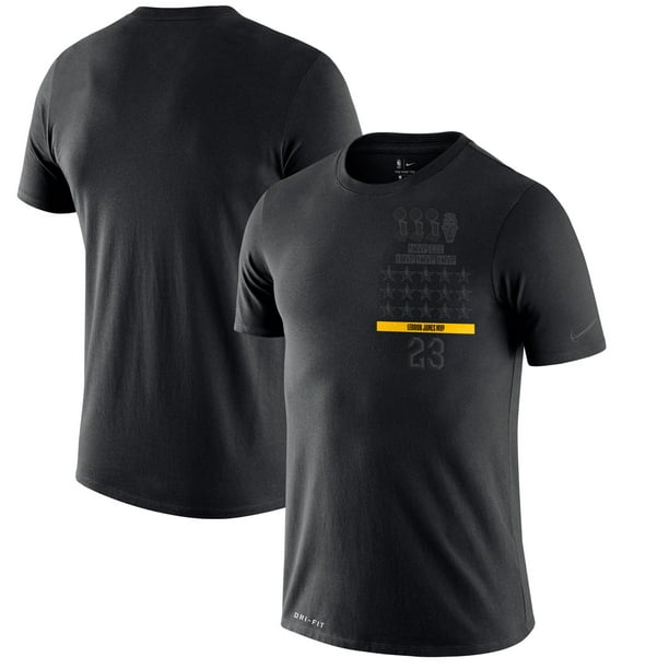 Lebron James Los Angeles Lakers Nike Mvp Acl Performance T Shirt Black Walmart Com