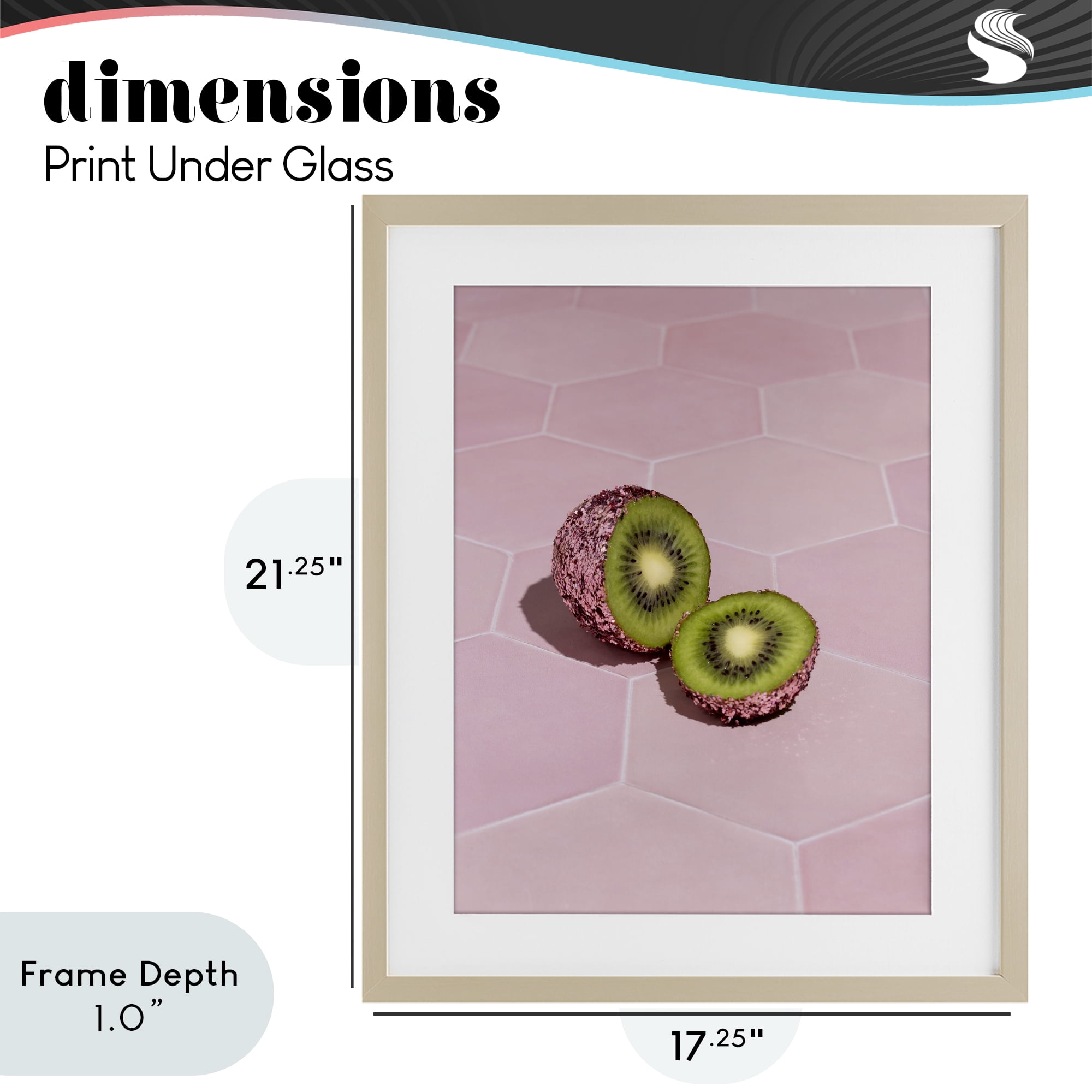 Stupell Industries Pink Glimmer Kiwi Birch Framed Print Under Glass, design by LISH Creative