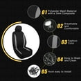 thumbnail image 3 of 4uds Funda Universal para Asiento de Coche Unique Bargains Gris Negro, 3 of 8
