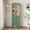 Green, variant on RichYa 71"H Tall Kitchen Pantry Cabinet with LED Light,2 Glass Doors Storage Cabinet,5 Tier Display Cabinets for Dining Living Room,White(B)