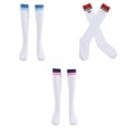 thumbnail image 1 of 3 pares de calcetines de golf para mujer sobre calcetines a rayas hasta el muslo calcetines de golf Macarena Medias deportivas mujer, 1 of 8