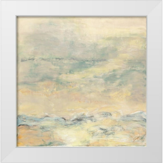 Shanti, Shima 15x15 White Modern Wood Framed Museum Art Print Titled - Quietude