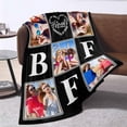 thumbnail image 4 of Personalized Besties Blanket with Photo Collage - Customized Throw Blanket with Pictures - Soft BFF Blanket for Bestie/Friend/Family Memorial Gifts, 30"x40" Blankets, 4 of 5