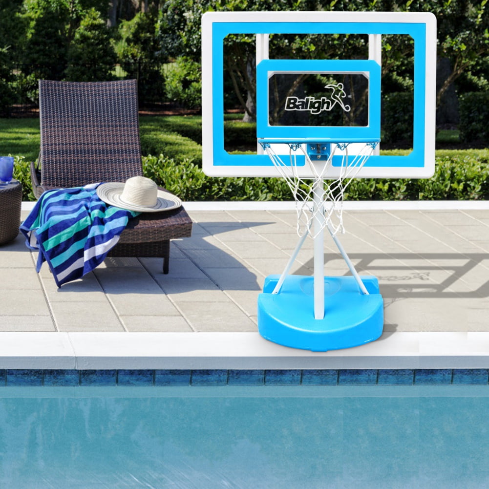 ChYoung Pool Side Basketball Hoop Rim Nets System Portable Stand