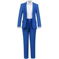 thumbnail image 2 of Boys Formal Suit Set 4 Pieces Kids Tuxedo Ring Bearer Outfit, 2 of 14
