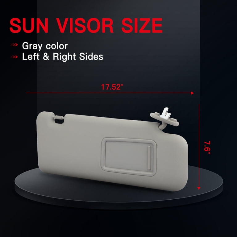 SCITOO Left Driver Side Sun Visor Assembly Without Sunroof Fit For 2006 2007 2008 For Hyundai Sonata Gray Car Sun Visor 85201- 0A250-QD,852010A250QD : Viseras De Protección Solar Para Automóviles