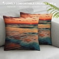 thumbnail image 3 of Pratyus Sunset Waves Colorful Sky Pillow Cases with Zipper Home Decor for Living Room Bedroom Cushion Outdoor Pillowcase Summer Printed on Both Sides 1PC 20x20in, 3 of 5