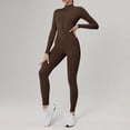 thumbnail image 1 of Monos deportivos con cremallera para mujer, traje de Fitness de una pieza, chándal de gimnasio, mono corto, conjunto de Yoga de verano, monos, ropa deportiva de entrenamiento, 1 of 5